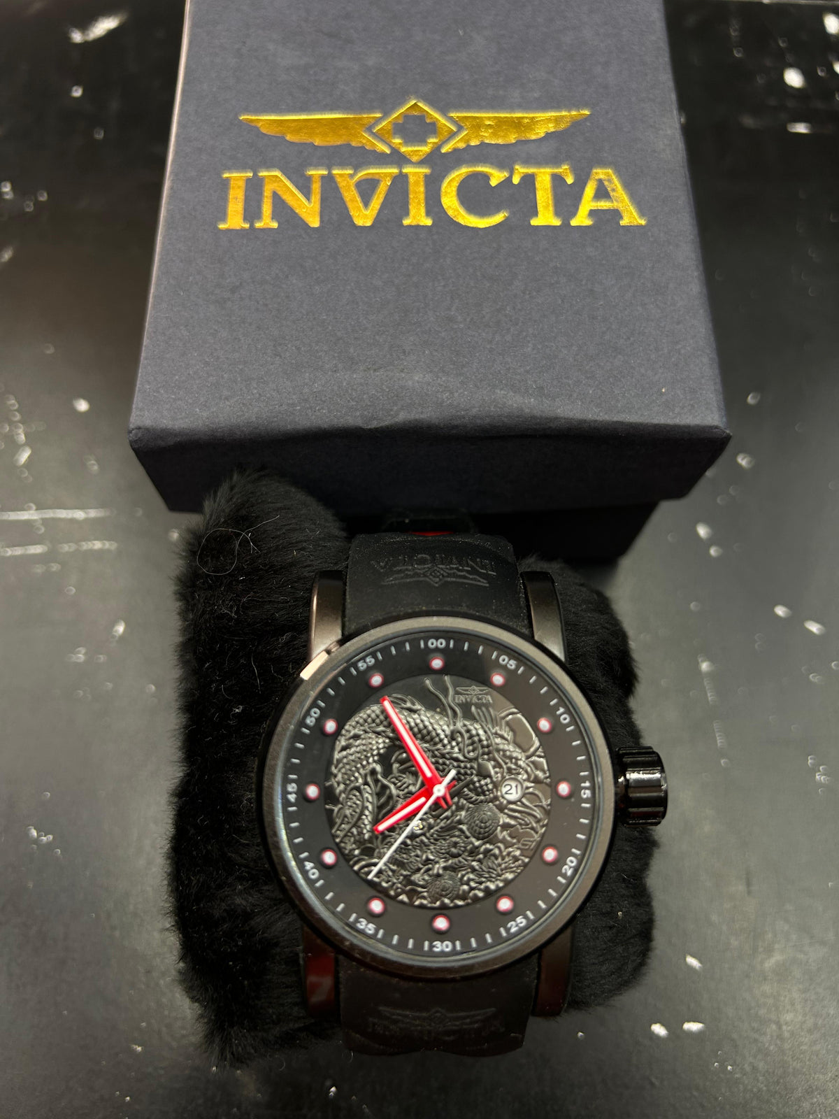 Relógio Invicta Yakusa Pulseira Emborrachada Premium Preto