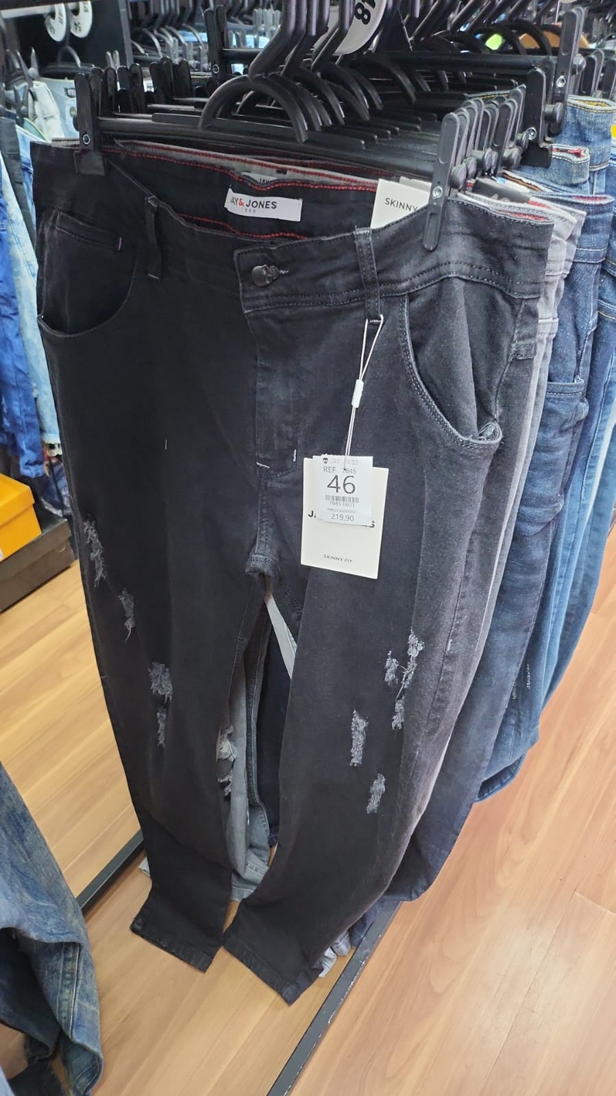 Calça Jeans Jogador Jay Jones Cinza Escuro