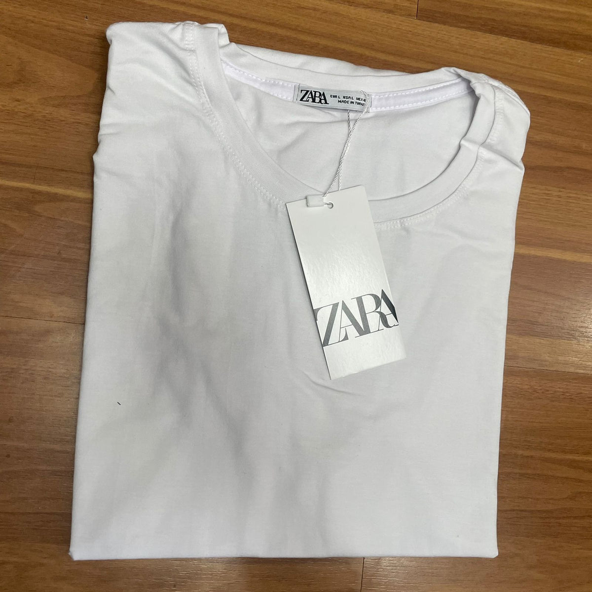 Camiseta Grife Básica Branca Padrão Zara Confort Malha Alta Tecnologia