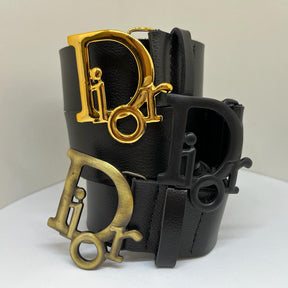 Cinto Grife Dior Couro Sintético Unissex Fivela Metal
